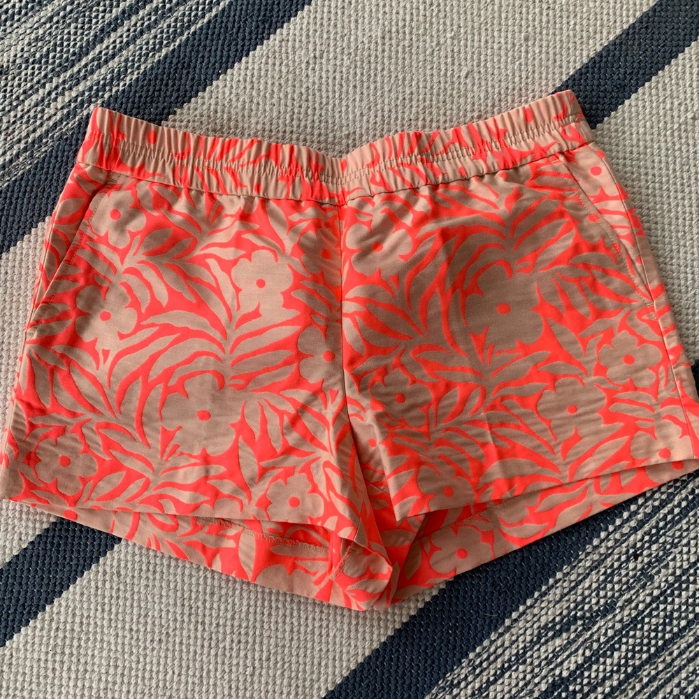 J Crew Neon and Tan Shorts